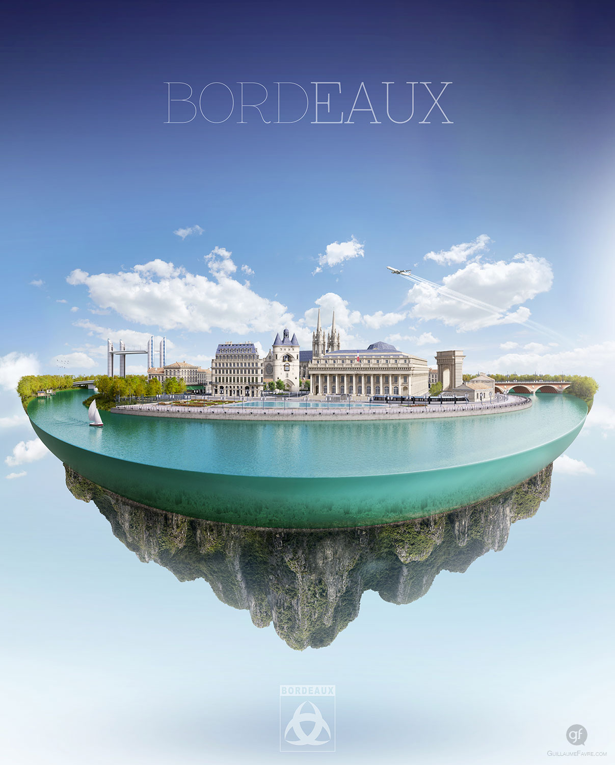 Bordeaux illustration 3D by Guillaume Favre