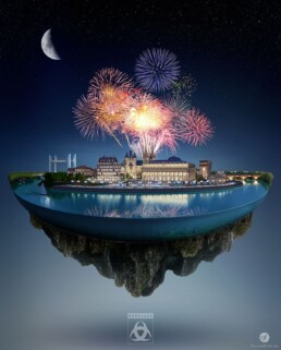 Bordeaux illustration 3D by Guillaume Favre