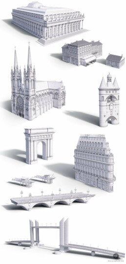 Bordeaux illustration 3D by Guillaume Favre